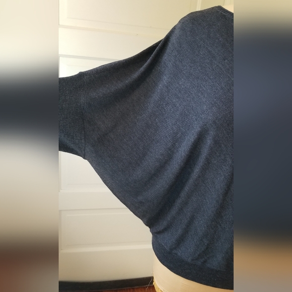 NWT Eileen Fisher Charcoal Gray Dolman Sleeve Fine Merino Sweater Size 2X - Picture 2 of 11